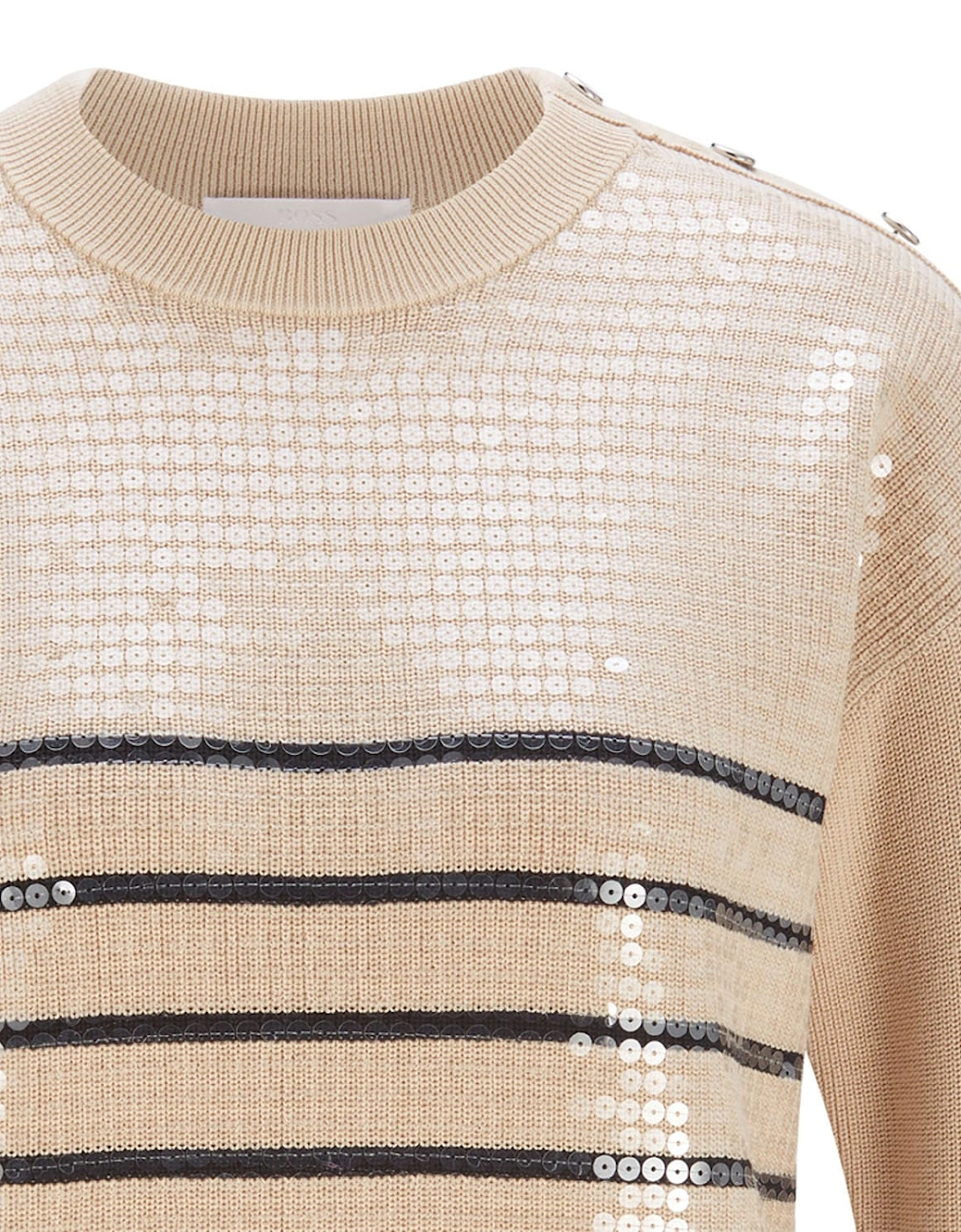 Farryn Stripe Sequin Sweater