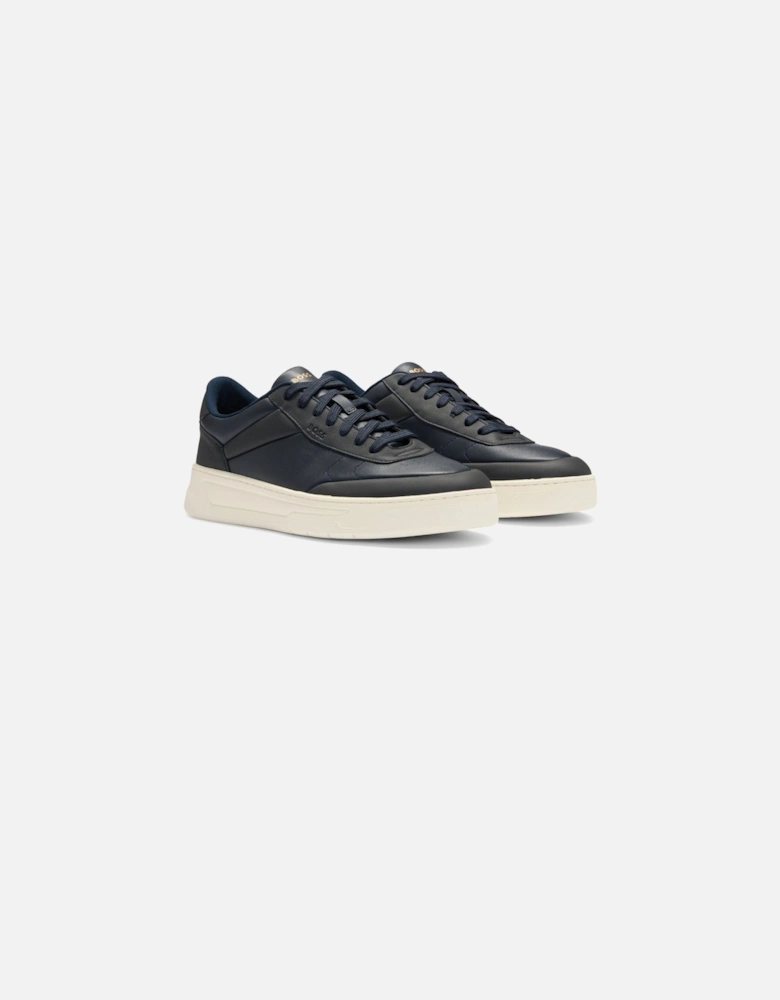 Baltimore Leather Trainers, Dark Blue