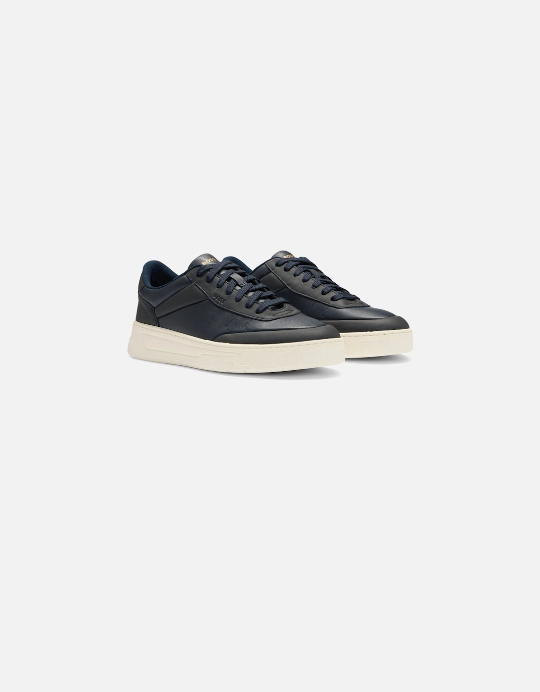 Baltimore Leather Trainers, Dark Blue, 3 of 2