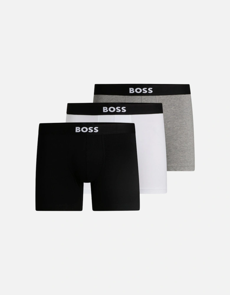 3-Pack BOSS ONE Boxer Briefs, Black/Grey/White