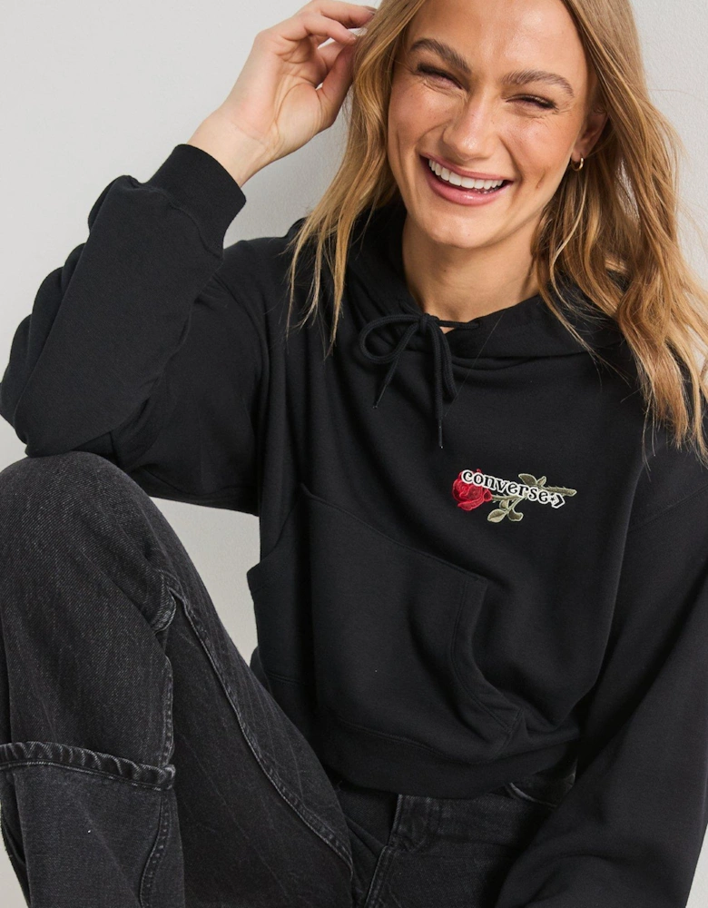 Womens V-day Essentials Hoodie - Black