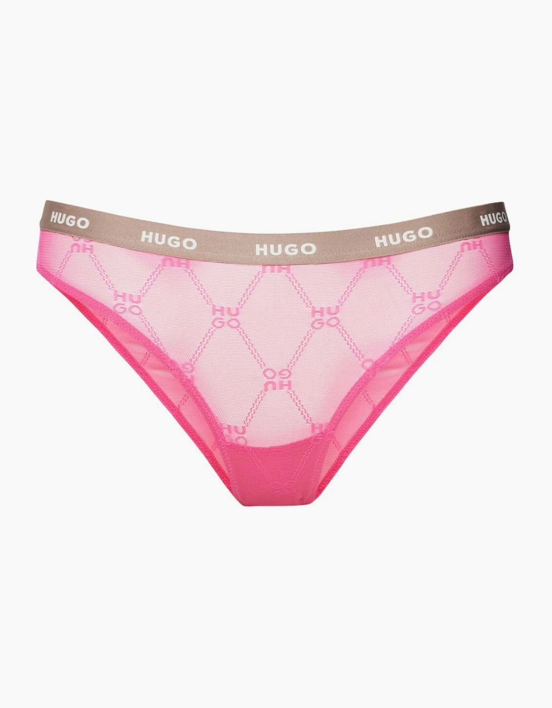 Boss Hugo Boss Women's Sporty Logo Lace Brief, Bright Pink