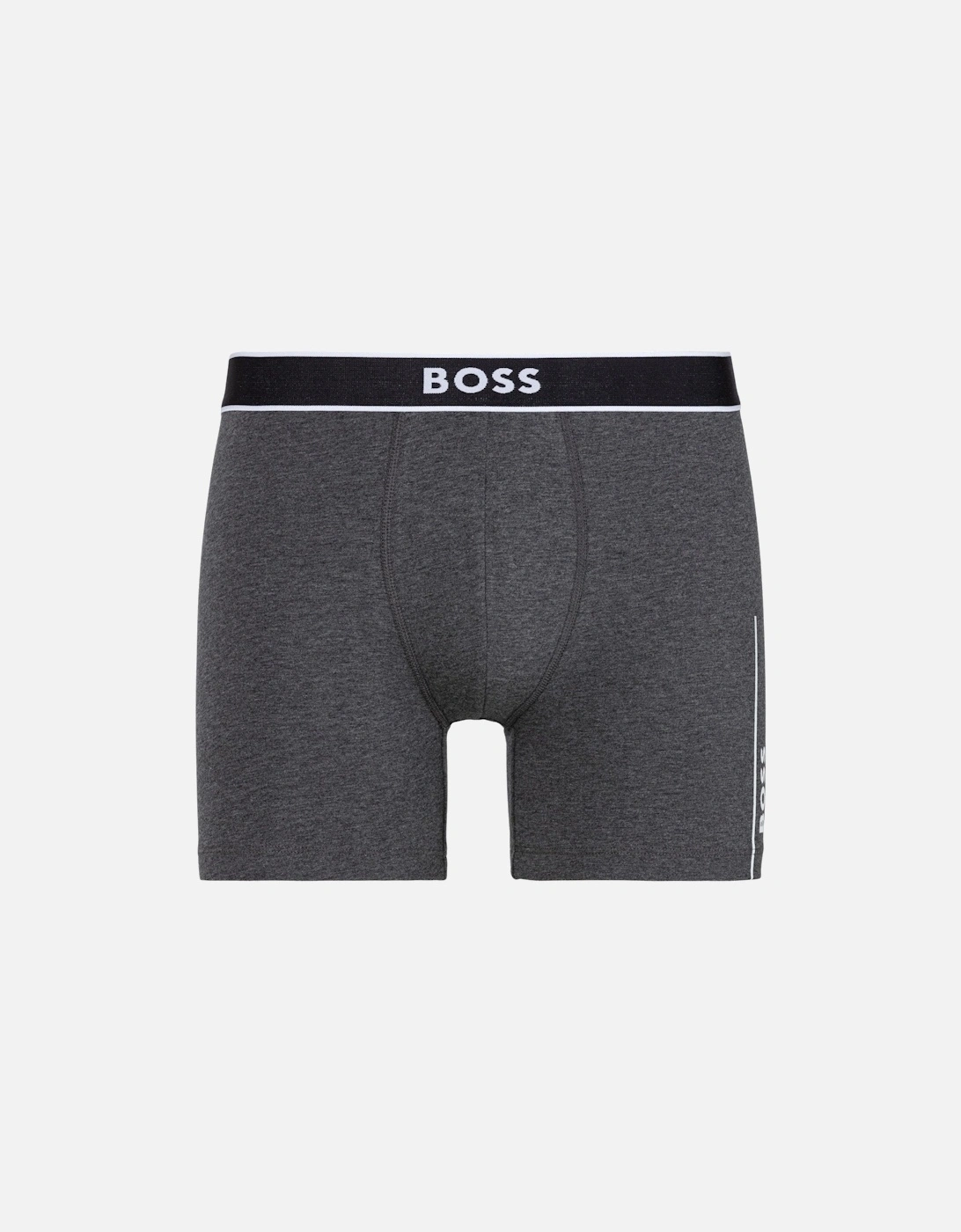 Hugo Boss Men's 24 Side Logo Boxer Brief, Charcoal Grey - Size: 39/38/32