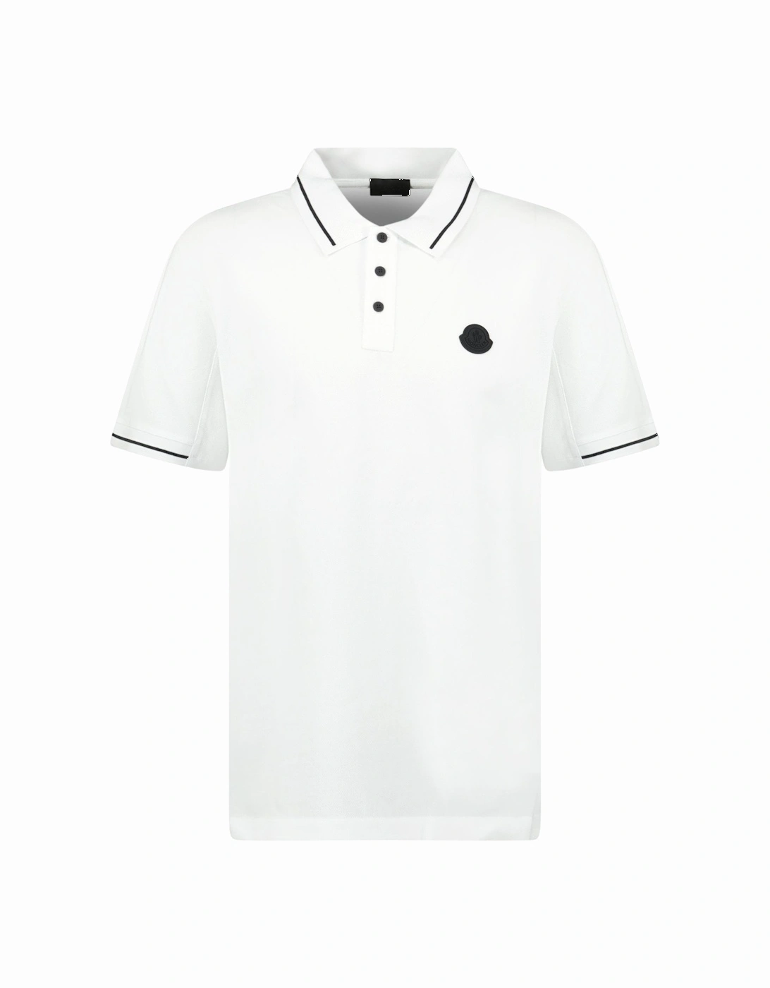 Logo Patch Smart Polo Shirt in White, 3 of 2