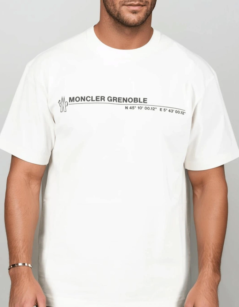 Grenoble Logo Cotton Jersey T-Shirt in White