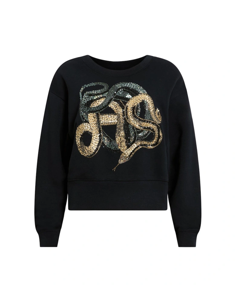 Slitha Separo Sequin Sweatshirt - Black