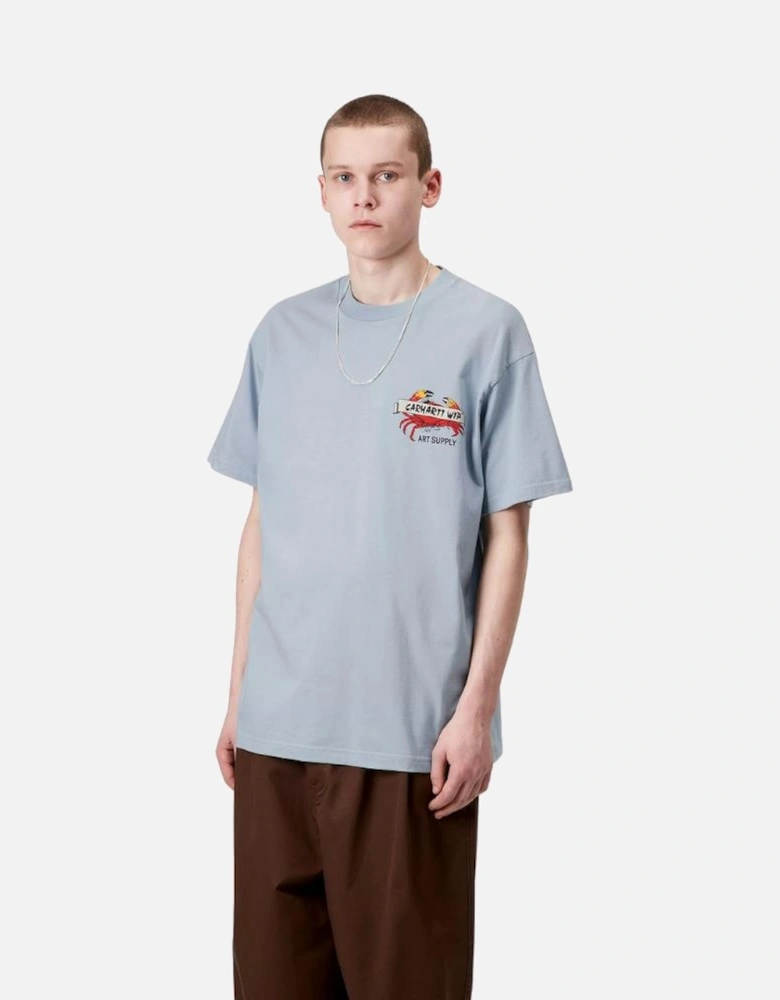 S/S Crab Paint T-Shirt - Frosted Blue