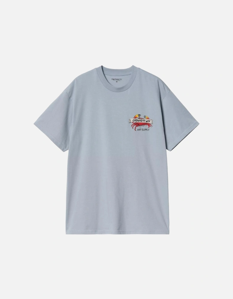 S/S Crab Paint T-Shirt - Frosted Blue