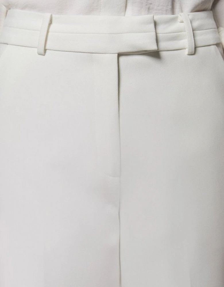 Compact Stretch Tailored Wide Leg Trouser