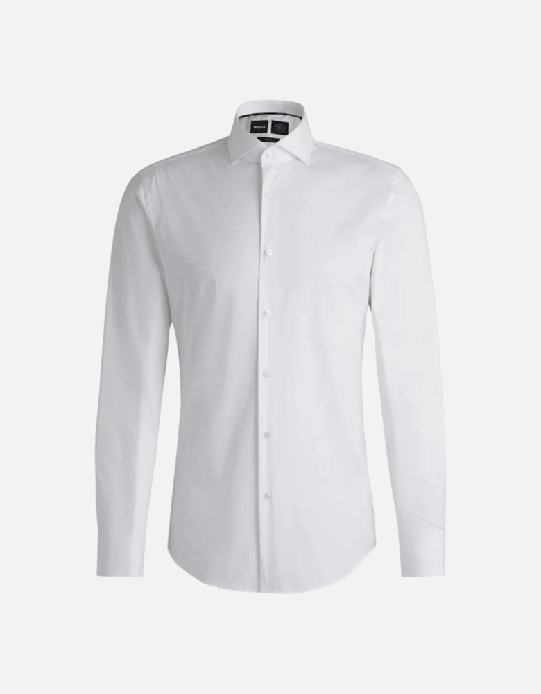 P-Hank-Spread Slim Fit White Shirt