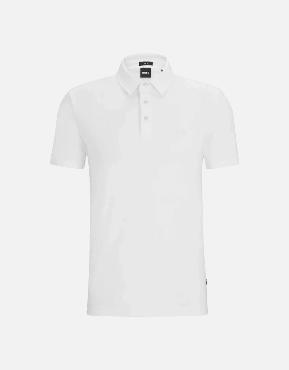 Palosh Cotton Rubberised Logo White Polo Shirt, 4 of 3