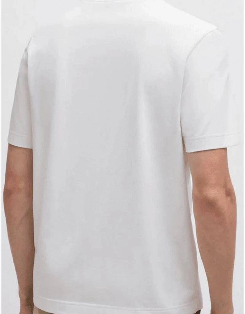 T-Chup Logo Print Relaxed Fit White T-Shirt