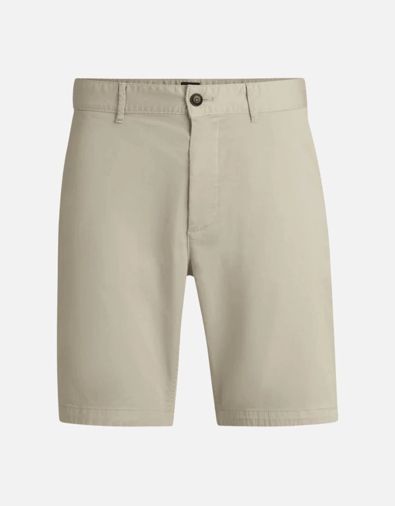 Cotton Slim Fit Beige Chino Shorts