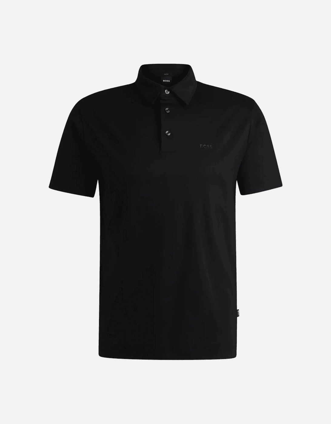 Palosh Cotton Rubberised Logo Black Polo Shirt, 4 of 3