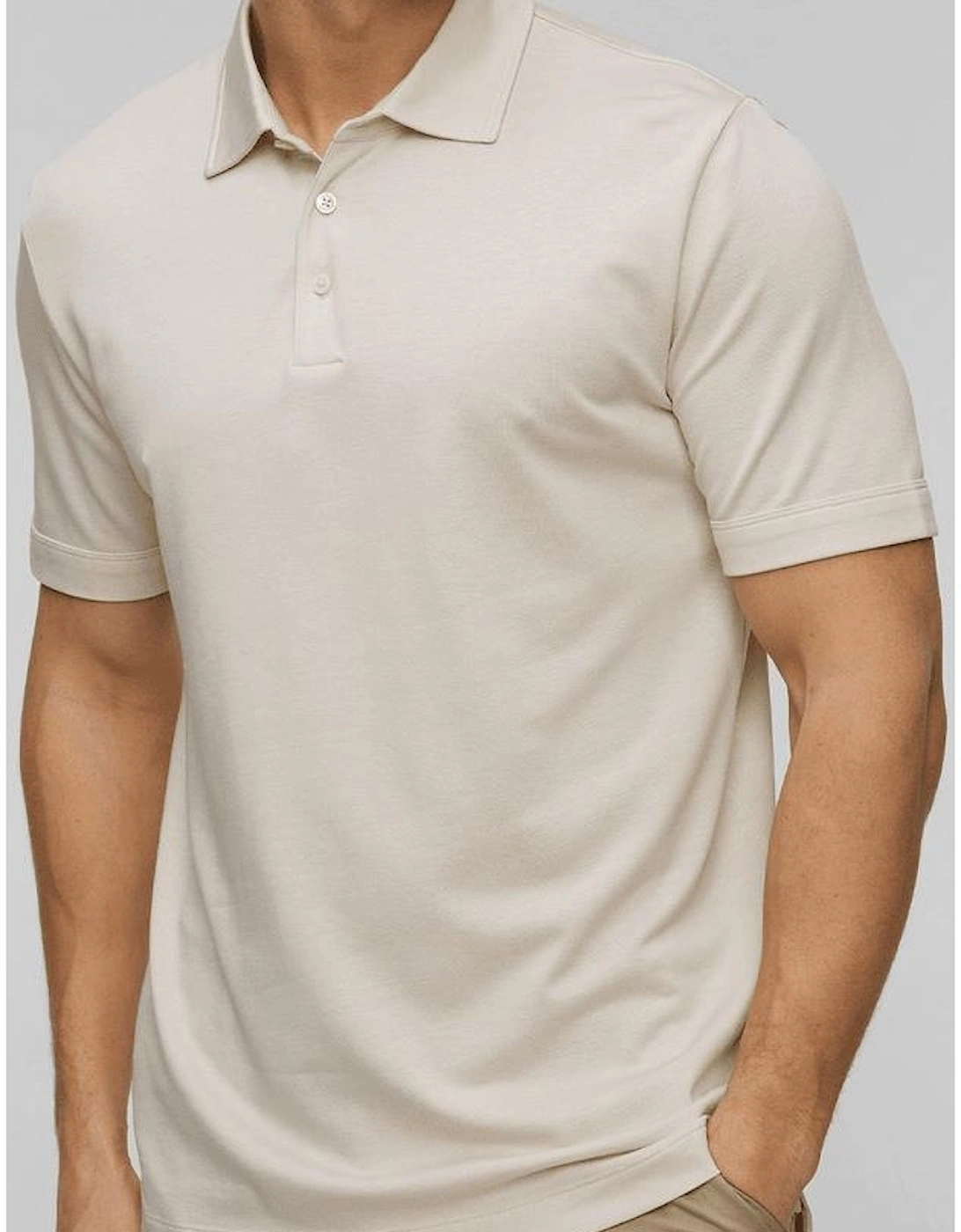 H-Press Regular Fit Beige Polo Shirt