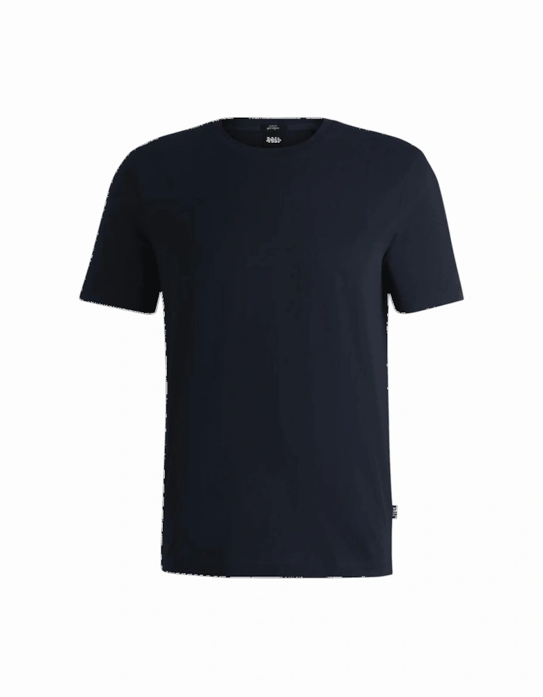 Tessler 150 Slim Fit Navy T-Shirt