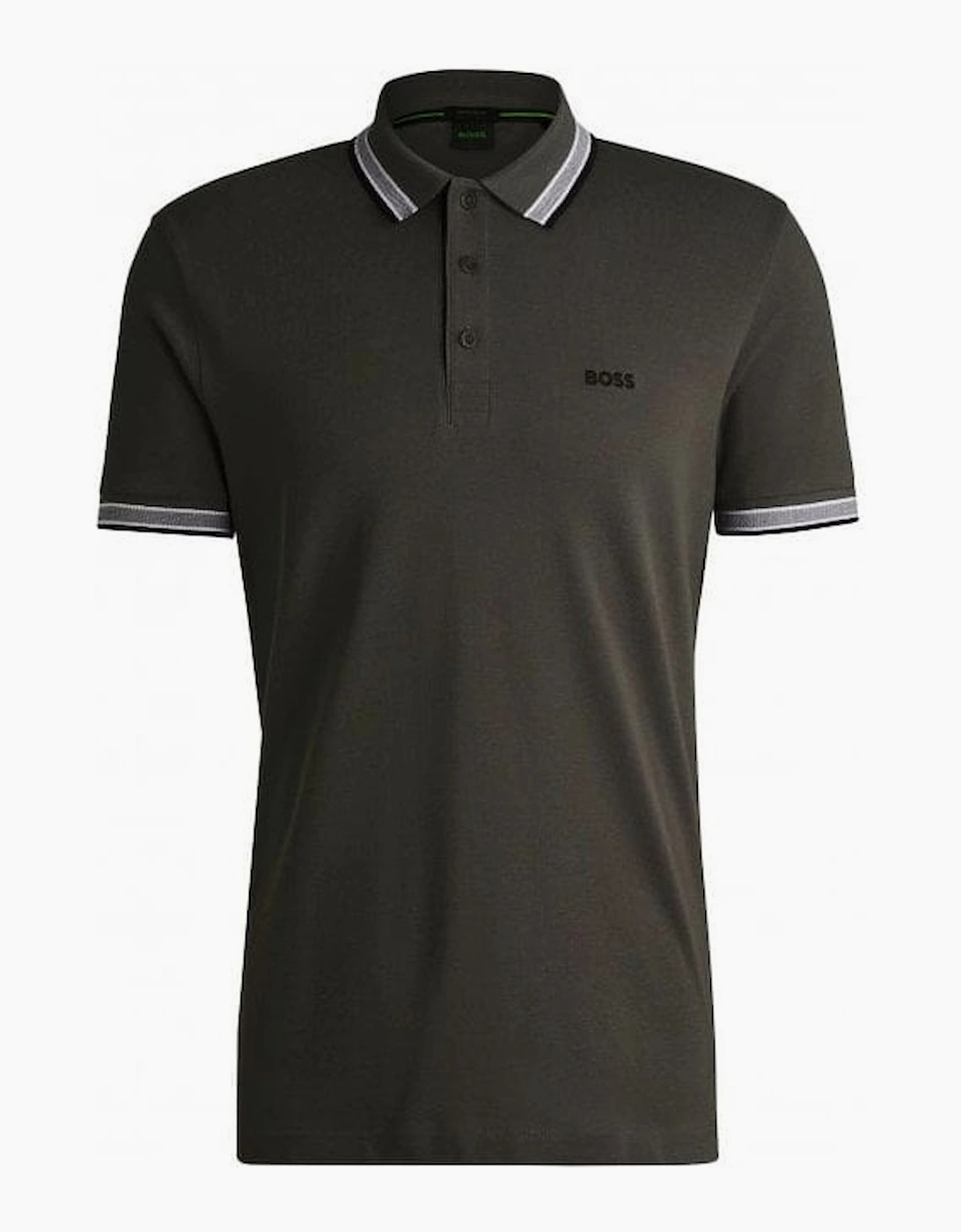 Hugo Boss Men's Black Dark Grey Paddy Polo Shirt - Size: 38