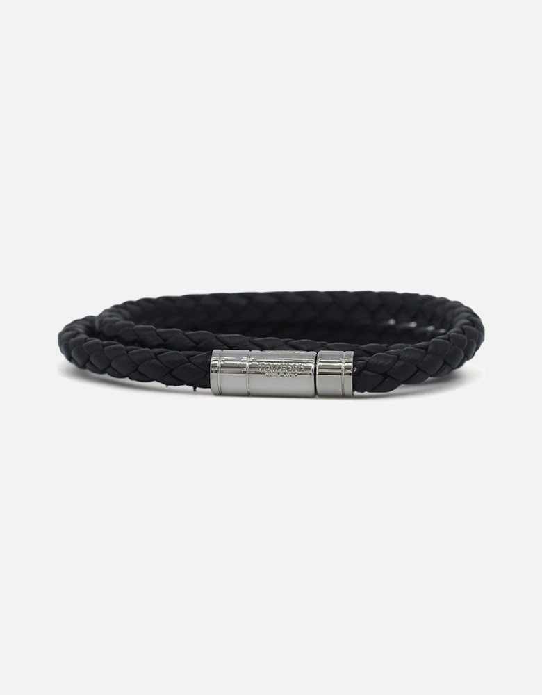 BRASS + WOVEN LEATHER BRACELET