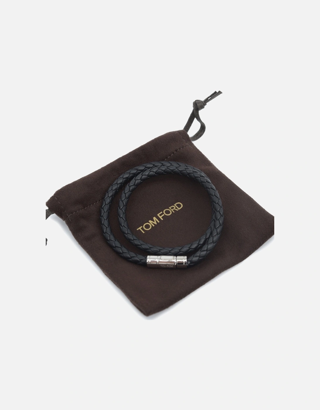 BRASS + WOVEN LEATHER BRACELET