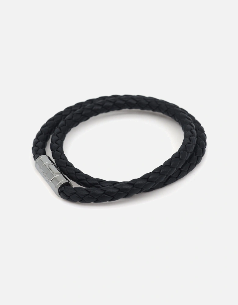 BRASS + WOVEN LEATHER BRACELET