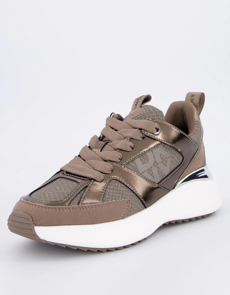 Zofi Lace Up Sneakers - Light Brown