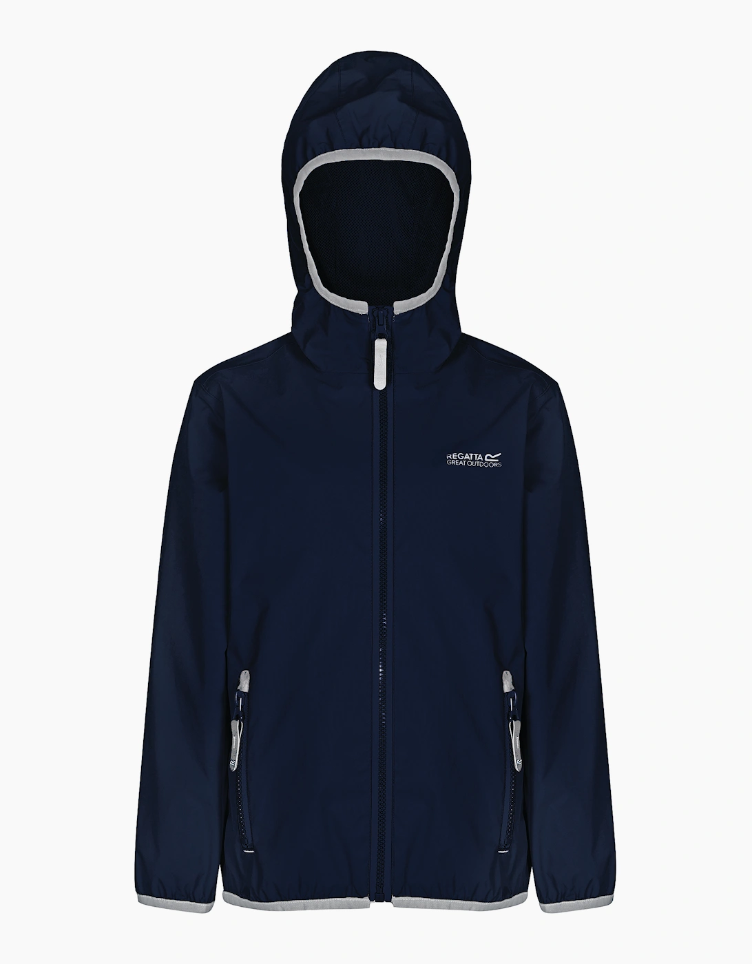 Regatta Unisex Navy Great Outdoors Childrens/ Lever Ii Packaway Rain Jacket  Size 13 Years Kids