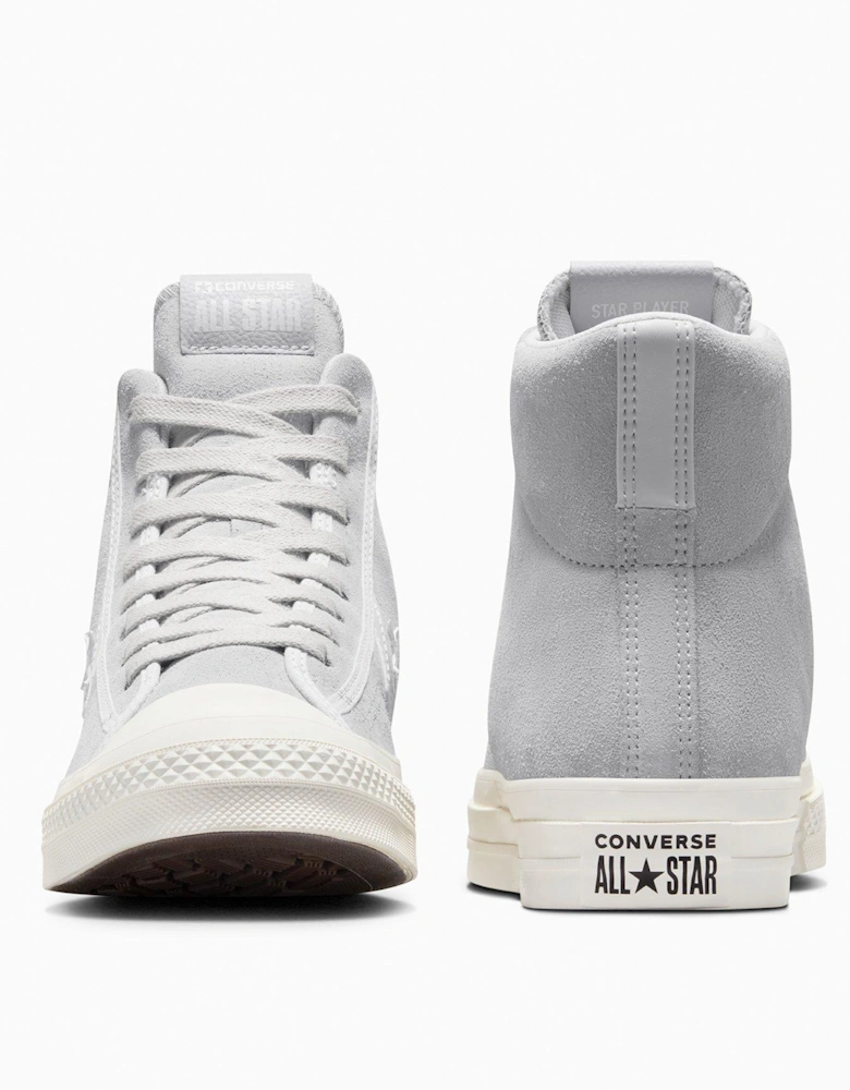 Mens Star Player 76 Suede Hi-Top - Grey