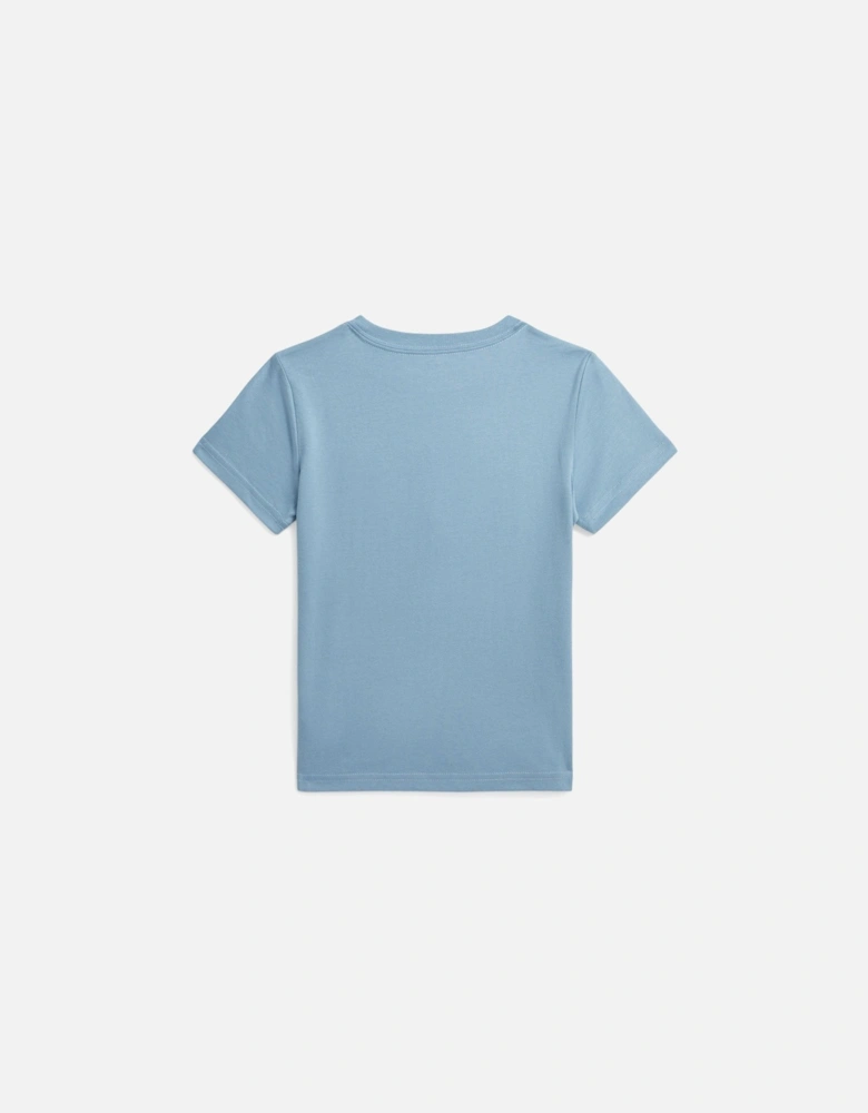 Boys Short Sleeve Polo T-shirt - Cassidy Blue