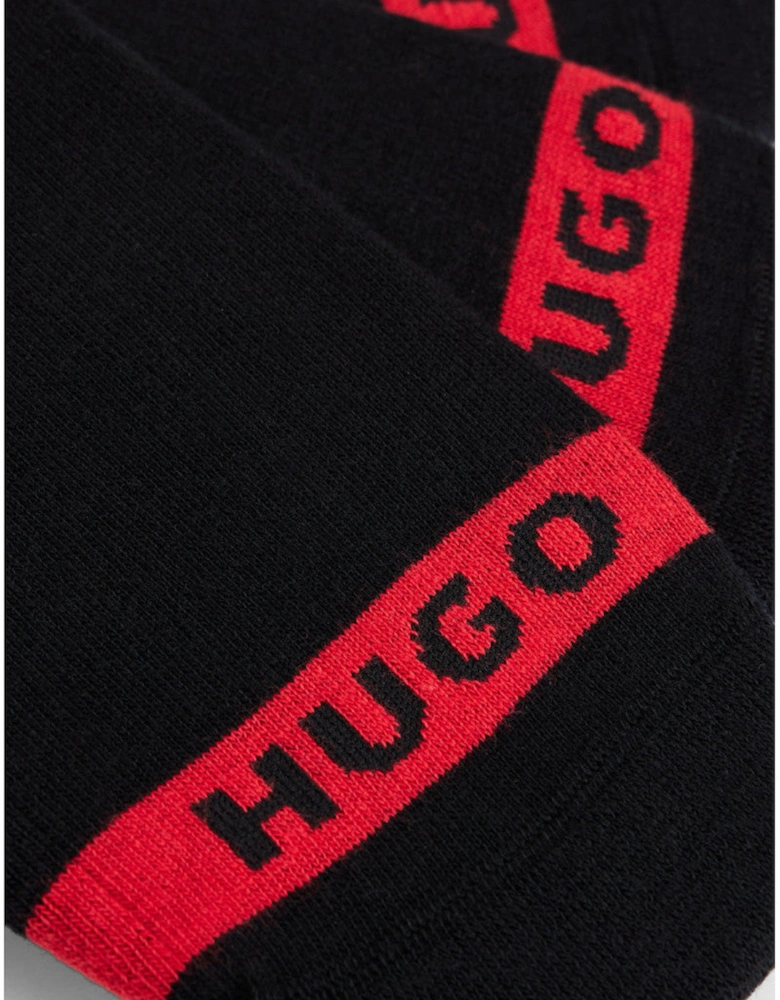 HUGO 3P LC Plush Tape CC Socks 001 Black