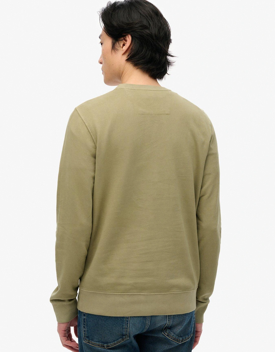 Classic Essential Crew Sweat Top - Light Khaki