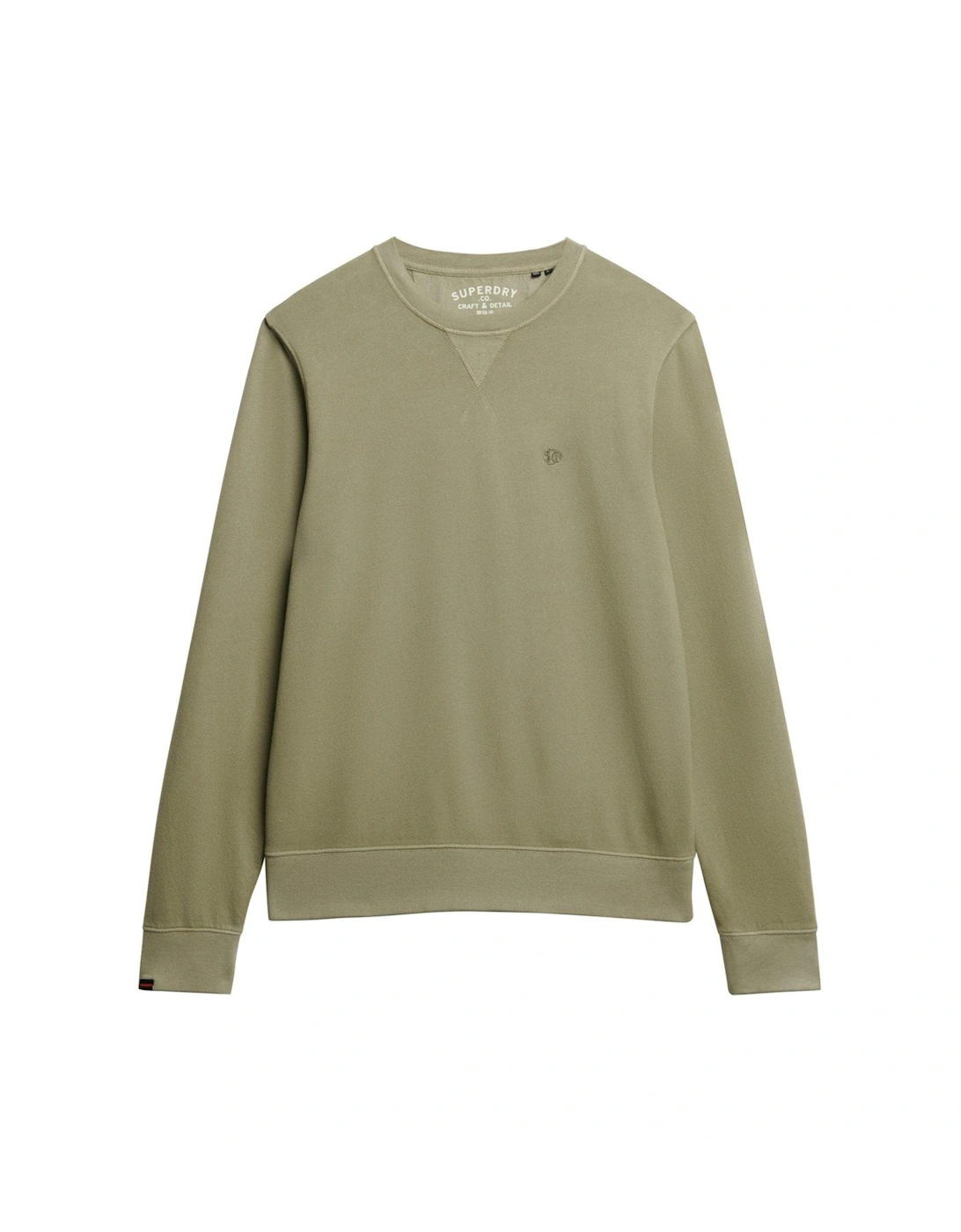 Classic Essential Crew Sweat Top - Light Khaki