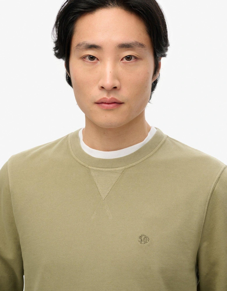 Classic Essential Crew Sweat Top - Light Khaki