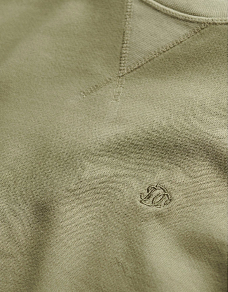 Classic Essential Crew Sweat Top - Light Khaki