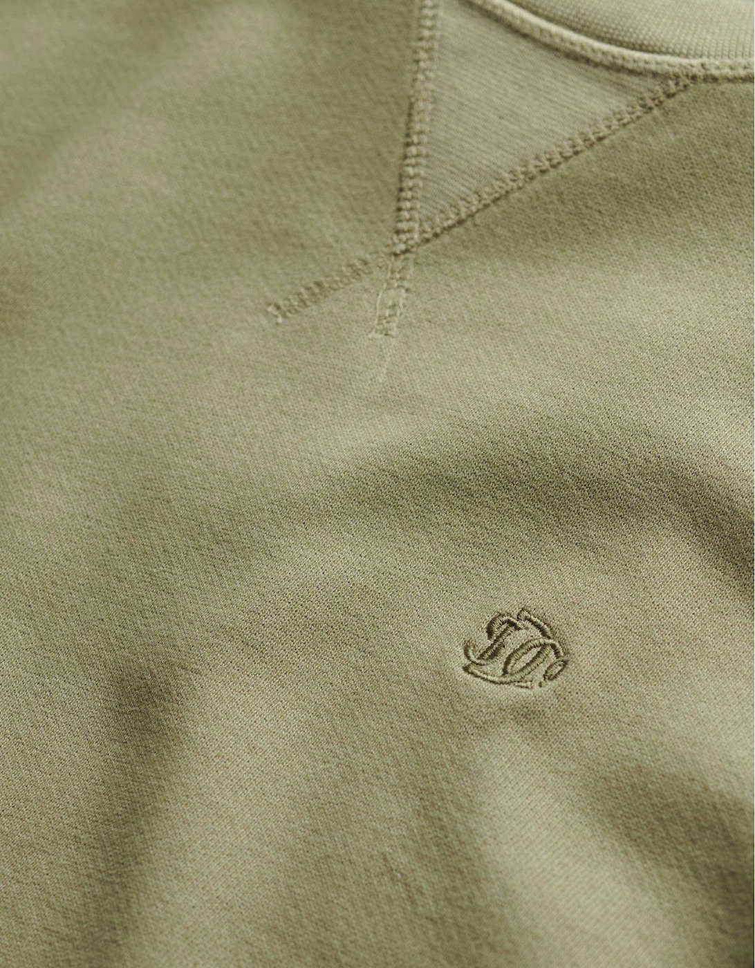 Classic Essential Crew Sweat Top - Light Khaki