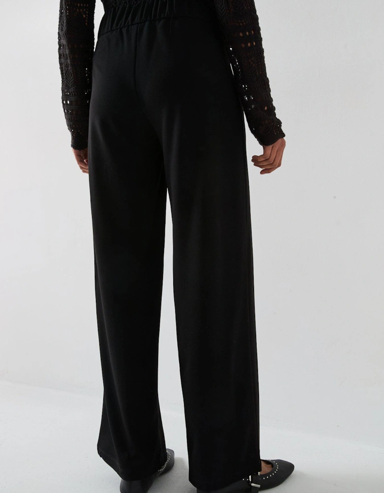 Louisville Catia Wide Leg Jersey Pant - Black