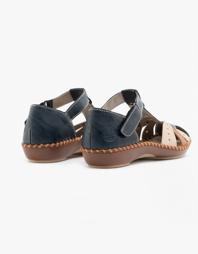 M1655-14 Womens Sandals Navy/Tan