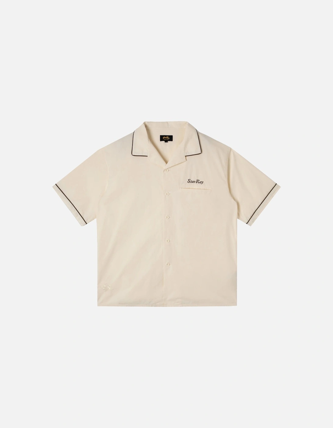 Men's Stan Ray Short Sleeve Bowling Shirt - Cream - Size: 38/Regular