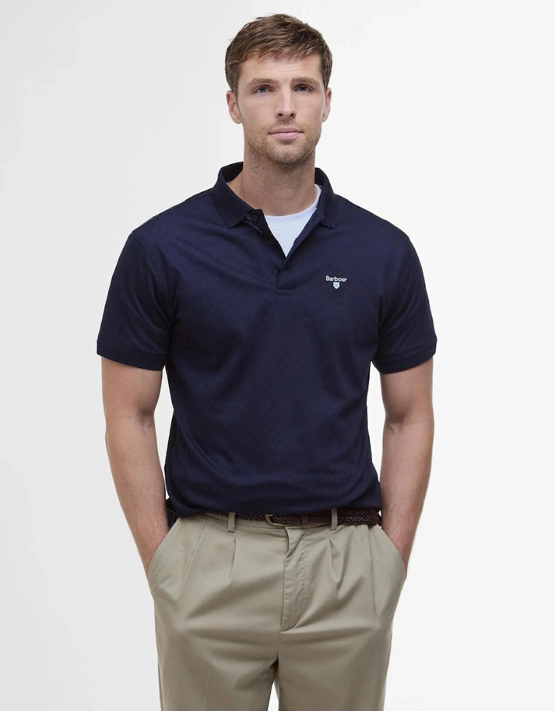 Sutton Tailored Fit Polo NY91 Navy