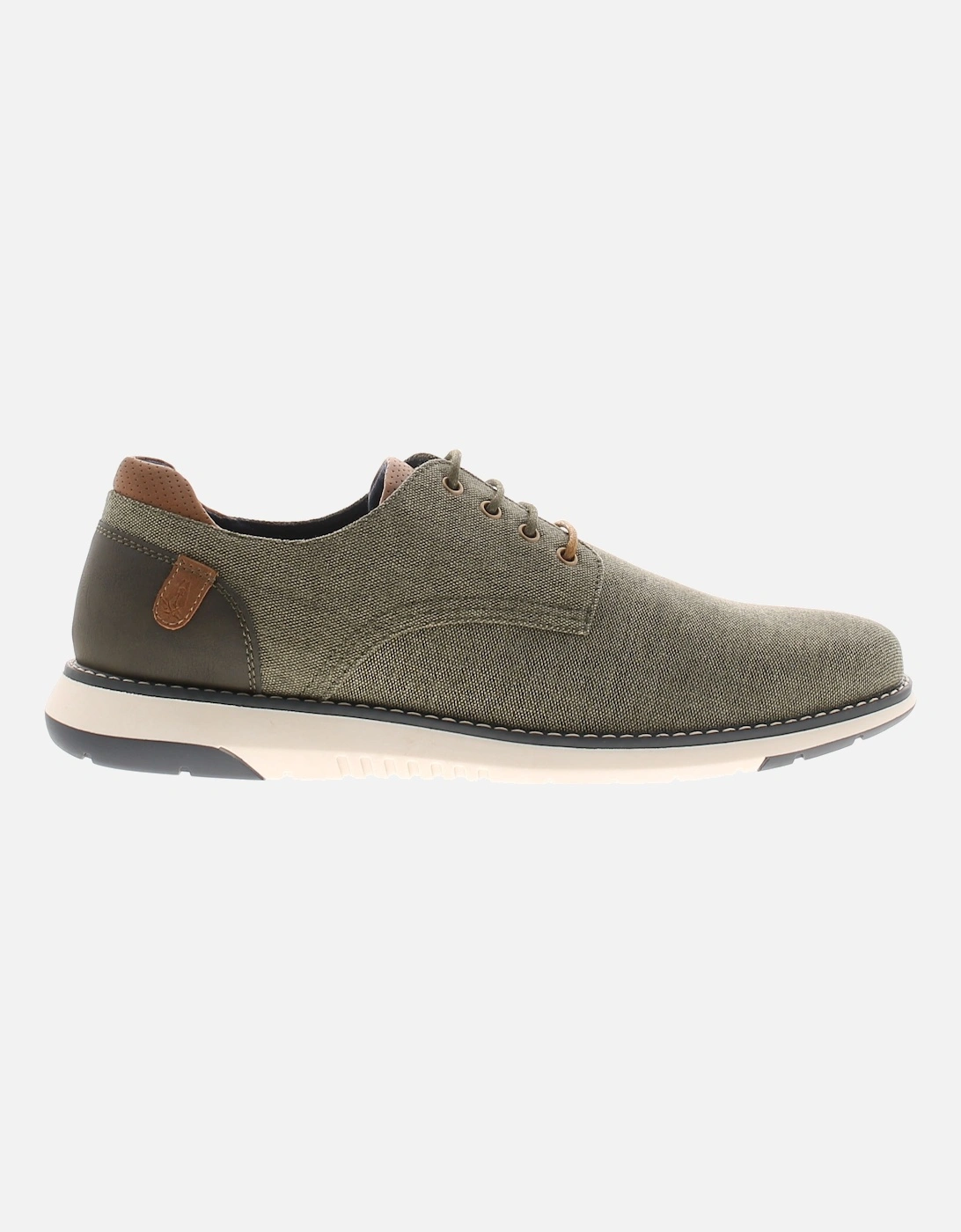 Mens Lace Up Shoes Bruce Canvas Green UK Size