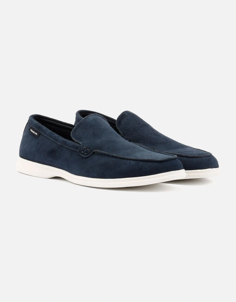 Amarillo Suede Men's Navy Loafers