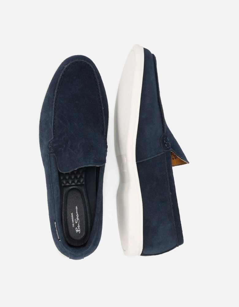 Amarillo Suede Men's Navy Loafers