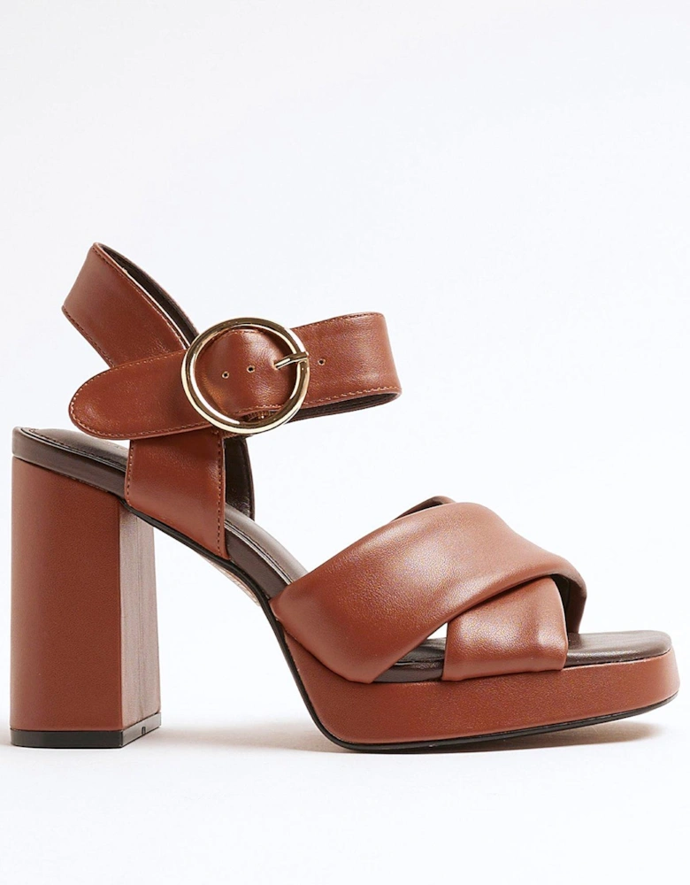 Cross Platform Sandal - Brown