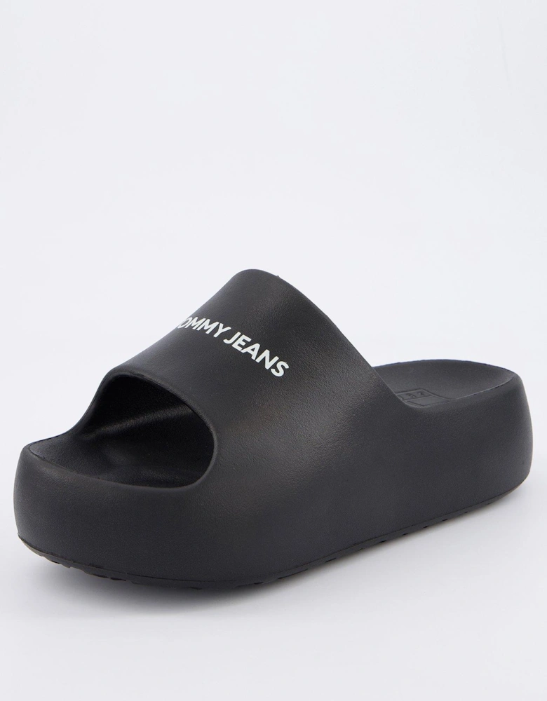 Flatform Logo Pool Slider - Black