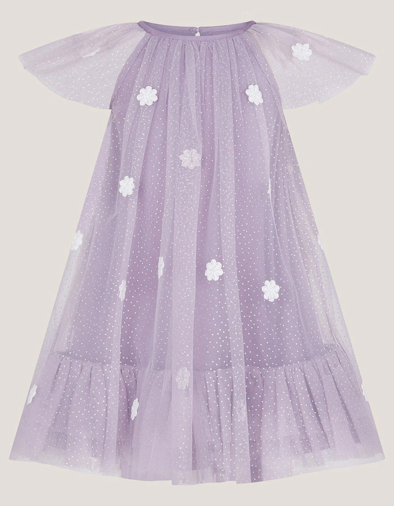 Baby Girls Ciara Floral Tulle Swing Dress - Light Purple