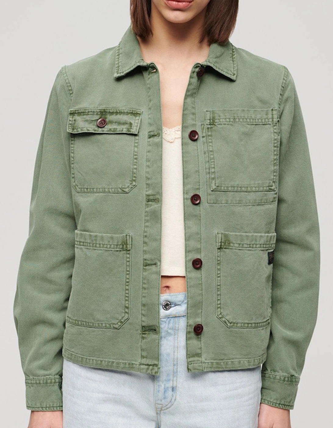 Women's 4 Pocket Chore Jacket Jade Green