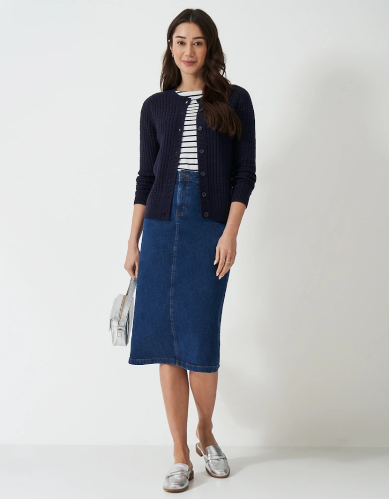 Women's Tillie Textured Cardigan Navy