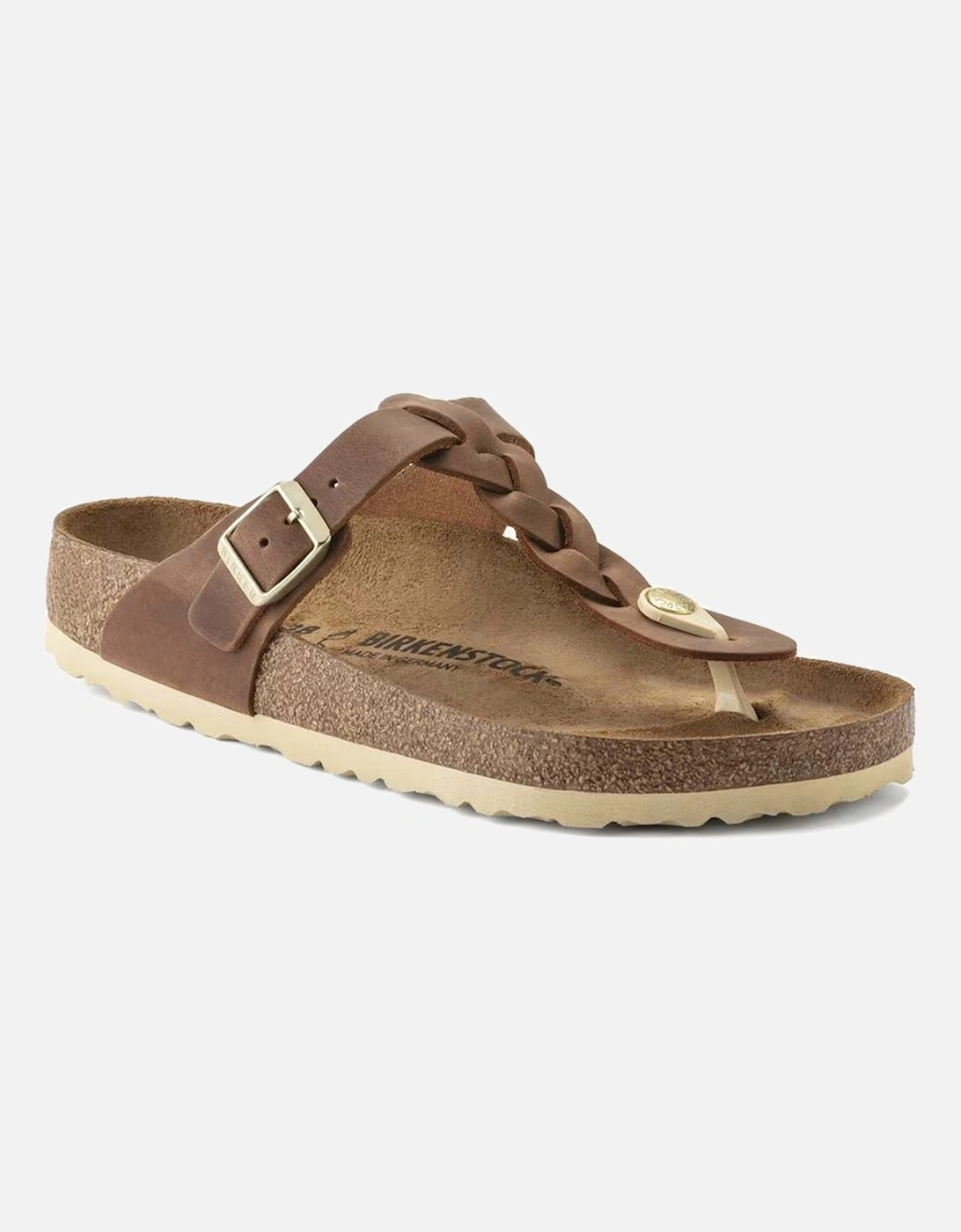 Birkenstock Women's Gizeh Waxy Leather Cognac