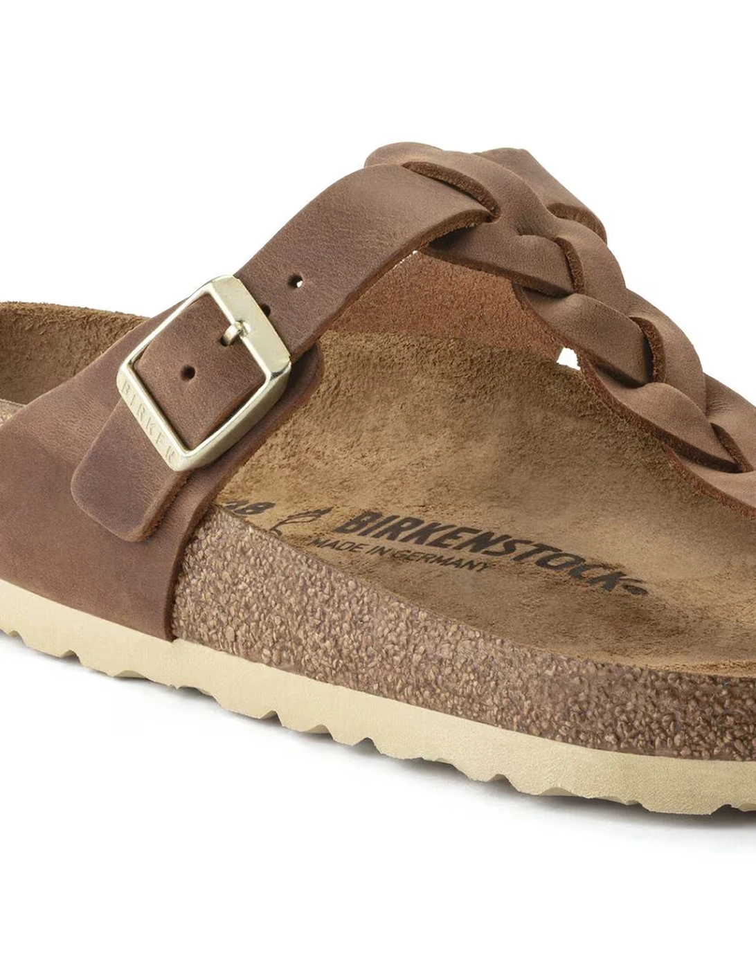 Birkenstock Women's Gizeh Waxy Leather Cognac