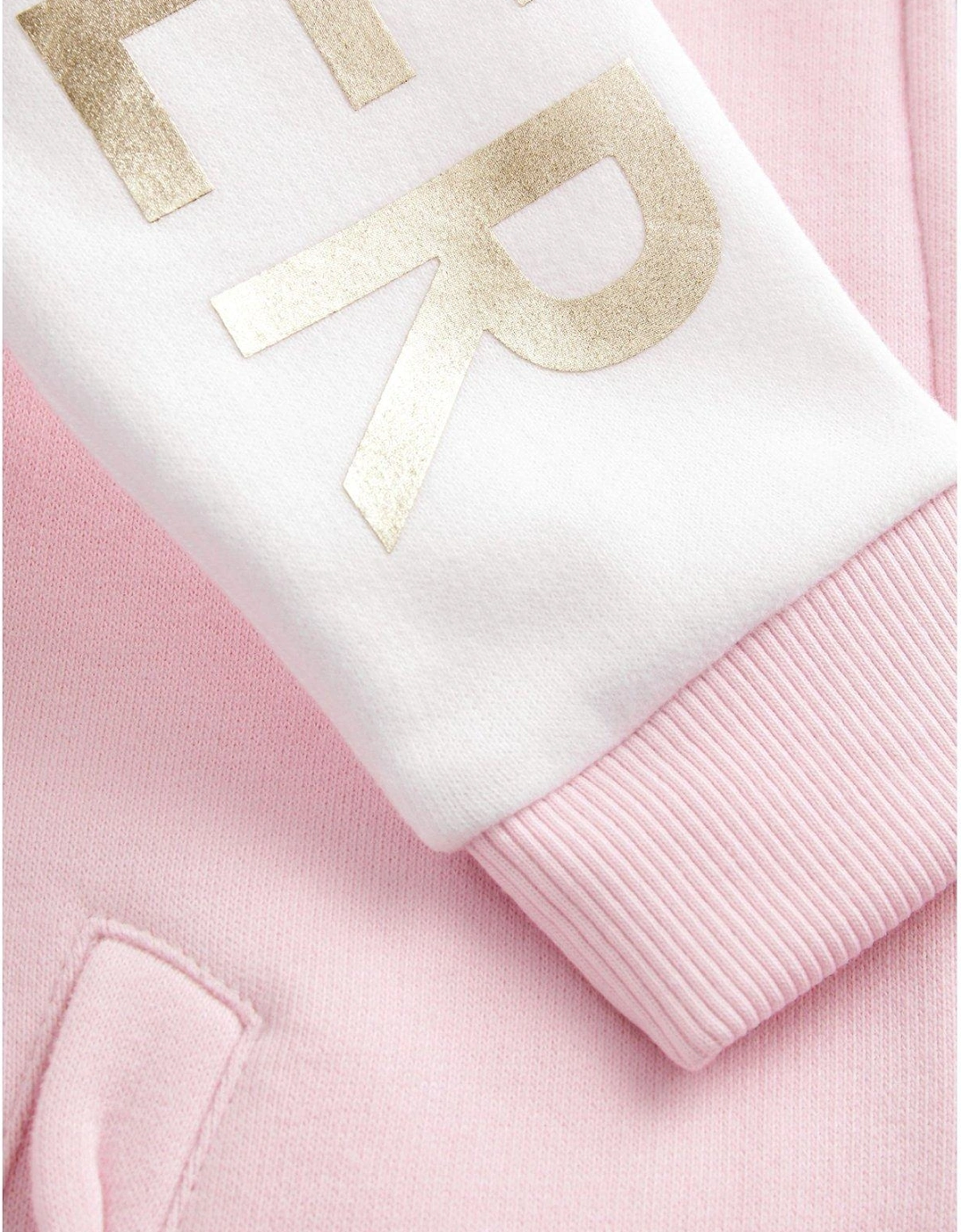 Baby Girls Varsity Sleepsuit - Pink