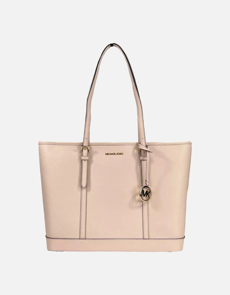 Large Top Zip Tote Bag with Gold Hardware Women - Powder Blush